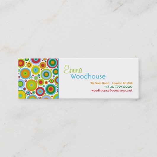 Carte De Visite Mini Points géniaux (Devant)