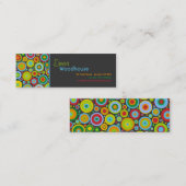 Carte De Visite Mini Points géniaux gris-foncé (Devant / Derrière)