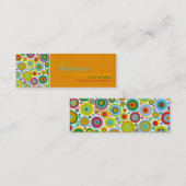 Carte De Visite Mini Points géniaux oranges (Devant / Derrière)