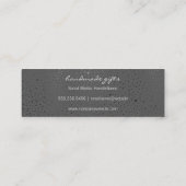 Carte De Visite Mini Points métalliques gris Motif (Dos)