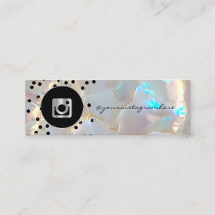 Carte De Visite Mini Points modernes, médias sociaux Instagram sur pier
