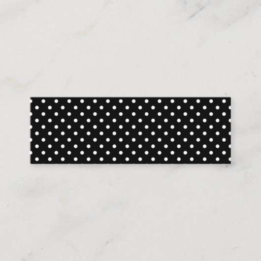 Carte De Visite Mini Points noirs et blancs (Devant)