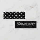 Carte De Visite Mini Points noirs et blancs (Devant / Derrière)