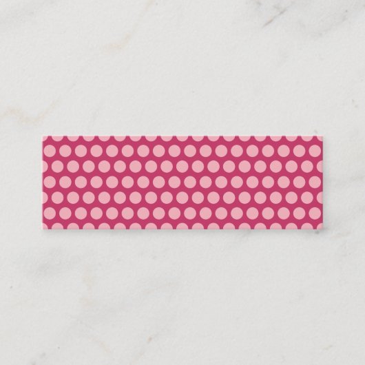 Carte De Visite Mini Points rose clair (Devant)