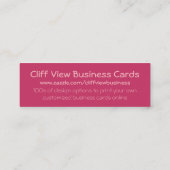 Carte De Visite Mini Points rose clair (Dos)