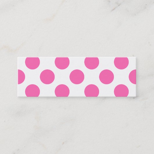 Carte De Visite Mini Points roses chauds (Devant)