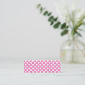 Carte De Visite Mini Points roses et blancs (Debout devant)