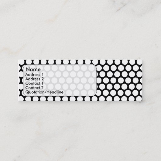 Carte De Visite Mini pois (Devant)
