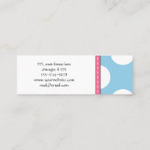 Carte De Visite Mini Pois bleus, Pois gris, Motif pointillé (Dos)