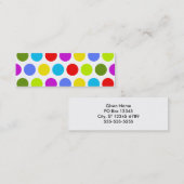Carte De Visite Mini Pois coloré (Devant / Derrière)