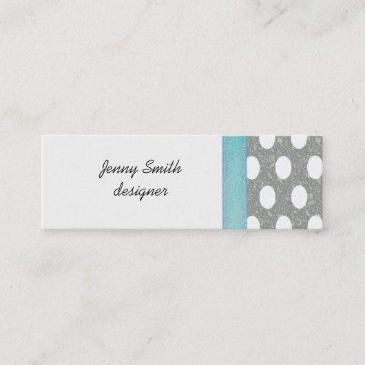 Carte De Visite Mini Pois élégant et provençal (Devant)