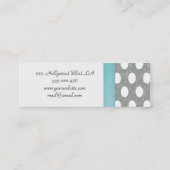 Carte De Visite Mini Pois élégant et provençal (Dos)