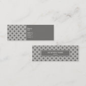 Carte De Visite Mini Pois gris (Devant / Derrière)