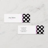 Carte De Visite Mini Pois noirs et blancs, Motif Polka (Devant / Derrière)