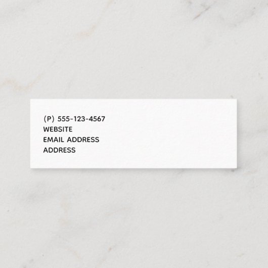 Carte De Visite Mini Poisson Koi Or élégant (Dos)