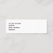 Carte De Visite Mini Poisson Koi Or élégant (Dos)