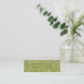 Carte De Visite Mini Poivre Vert Simplement Floral (Debout devant)