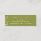 Carte De Visite Mini Poivre Vert Simplement Floral (Dos)