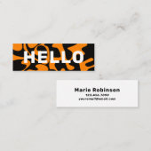 Carte De Visite Mini Police Super noir orange (Devant / Derrière)