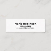 Carte De Visite Mini Police Super noir orange (Dos)