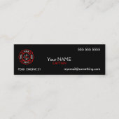 Carte De Visite Mini Pompier noir (Devant)