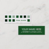 Carte De Visite Mini POOL SHARK (carrés mod) (Devant / Derrière)