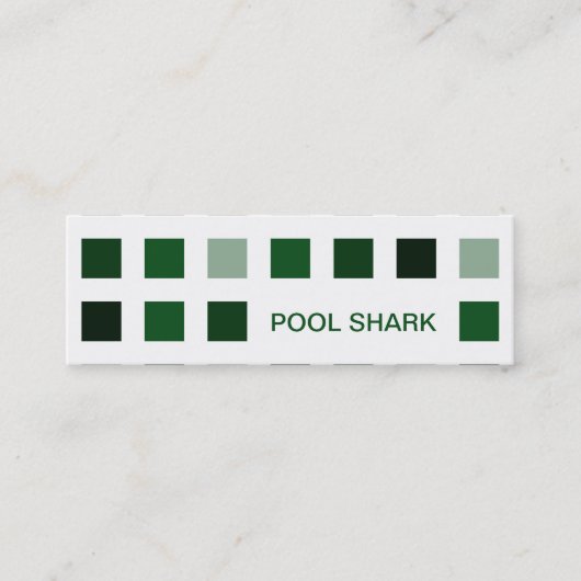 Carte De Visite Mini POOL SHARK (carrés mod) (Devant)