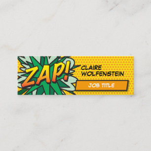 Carte De Visite Mini Pop Art de bande dessinée personnalisée ZAP!