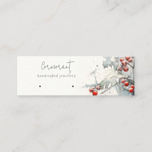 Carte De Visite Mini Porte-culotte à boucles de baies d'hiver de neige  (Devant)