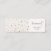 Carte De Visite Mini Porte-oreille en or blanc tacheté chic (Devant)