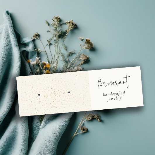 Carte De Visite Mini Porte-oreille en or blanc tacheté chic