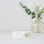 Carte De Visite Mini Porte-oreille Floral Rose-Rose-Doux (Debout devant)