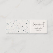 Carte De Visite Mini Porte-oreilles blanc blanc chic tacheté (Devant)