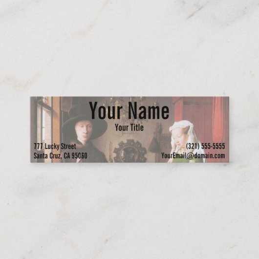 Carte De Visite Mini Portrait de Giovanni Arnolfini et de sa femme (Devant)