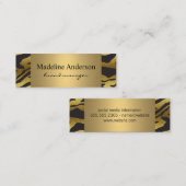 Carte De Visite Mini Poster de animal / Golden Luxe (Devant / Derrière)