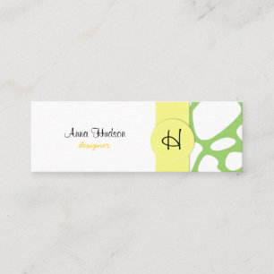 Carte De Visite Mini Poster de animal (motif de girafe) - vert blanc