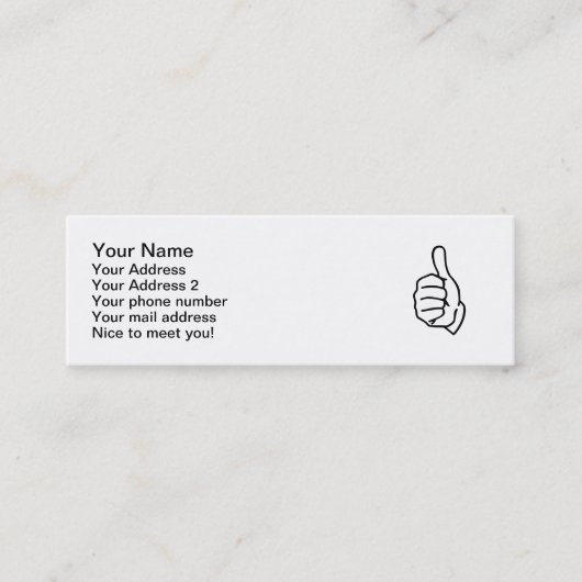 Carte De Visite Mini Pouces (Devant)