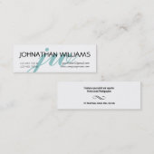 Carte De Visite Mini Poudre bleue professionnelle décorée d'un (Devant / Derrière)