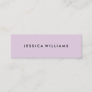 Carte De Visite Mini Pourpre en pastel professionnel minimaliste