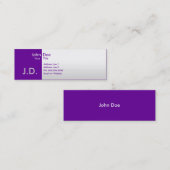 Carte De Visite Mini pourpres professionnelles (Devant / Derrière)