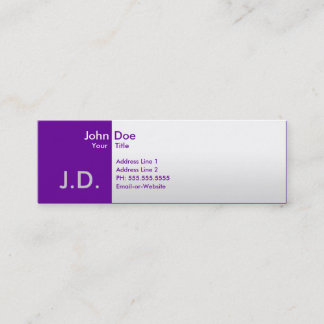 Carte De Visite Mini pourpres professionnelles