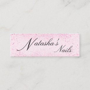 Carte De Visite Mini Poussière de Parties scintillant rose chatoyante