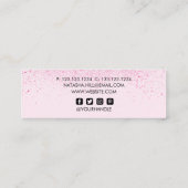 Carte De Visite Mini Poussière de Parties scintillant rose chatoyante (Dos)