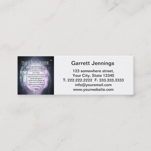 Carte De Visite Mini Prayer de seigneur (Devant)