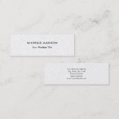 Carte De Visite Mini Premium Pearl Trendy Minimalist Professional Plain (Devant / Derrière)