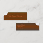 Carte De Visite Mini Prenez une morsure de chocolat (Devant / Derrière)