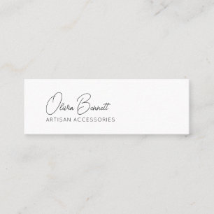Carte De Visite Mini Présentoir à boucles d'oreilles à cœur en script