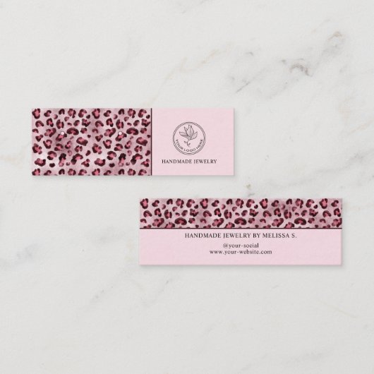 Carte De Visite Mini Présentoir à boucles d'oreilles avec impression lé (Devant / Derrière)