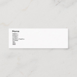 CARTE DE VISITE MINI PRIME ULTRA BLANCHE