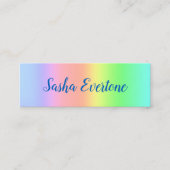Carte De Visite Mini Prismatic Pastel Rainbow Ombre (Devant)